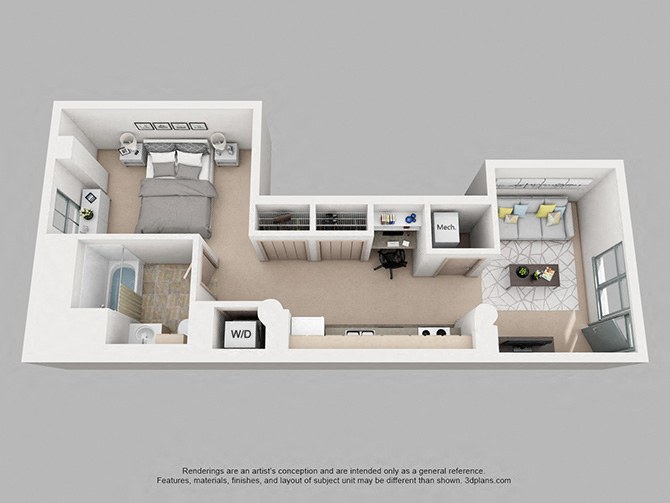 Studio floorplan